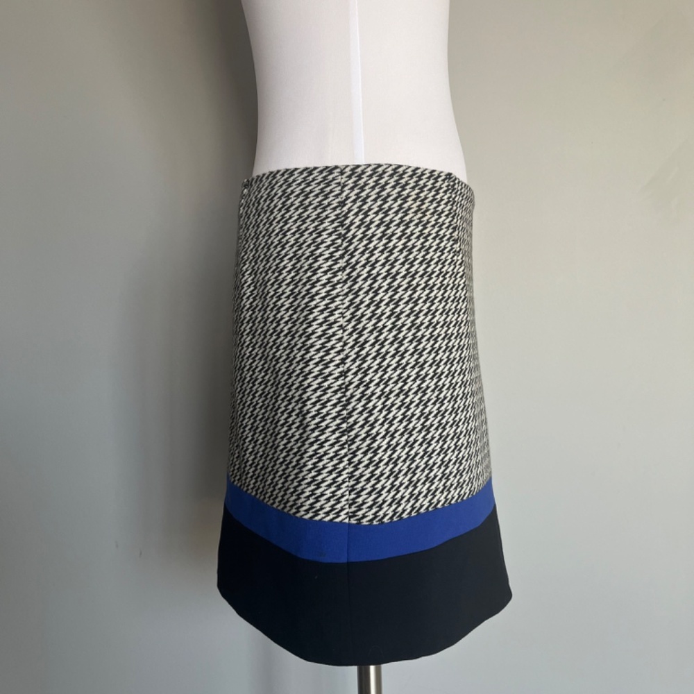 Tibi Mini Geometric Color Block Houndstooth Black… - image 5